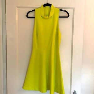 Elizabeth and James chartreuse mini dress.
